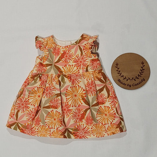 Orange Floral Dress 00000